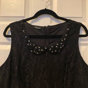 Limited Lace Cocktail Dress with Beaded Collar